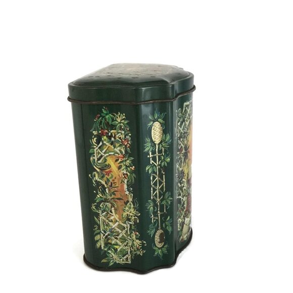 Christmas Tin Canister Made in England for Avon Christmas 1981, Tea Caddy, Coffe - Picture 6 of 10